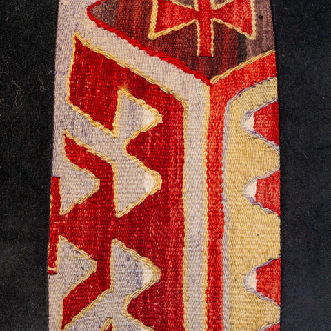 Medium contemporary classic Turkish kilim & velvet cushion - 309092-a