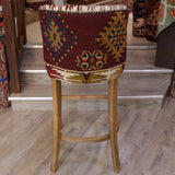 Turkish kilim covered bar stool - 309143