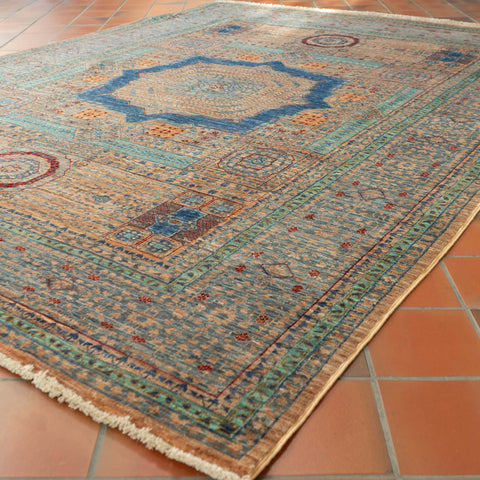 Handmade fine Afghan Mamluk rug - 309148