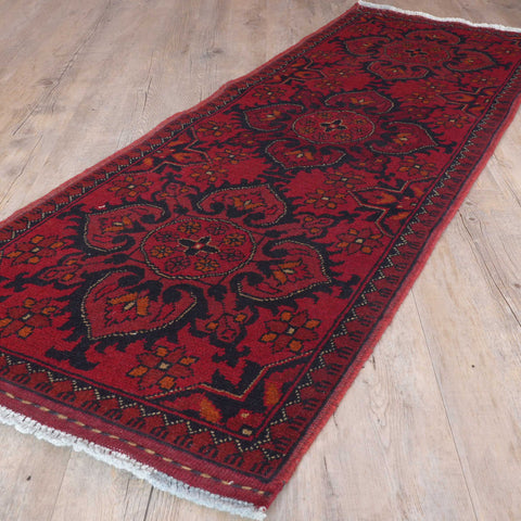 Handmade Afghan Khal Mohammadi short runner - 309179