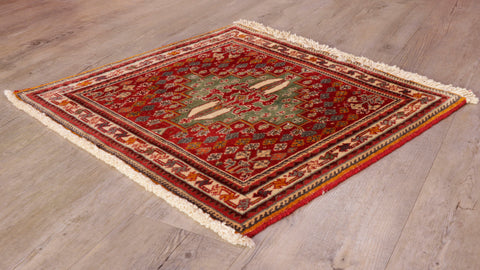 Handmade Persian Qashqai square - 309204