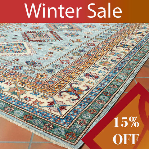 Handmade fine Afghan Kazak rug - WS309227