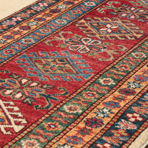 Handmade fine Afghan Kazak carpet - 30925256