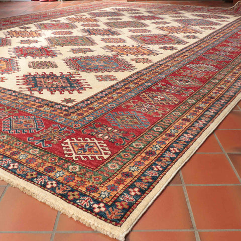 Handmade fine Afghan Kazak carpet - 30925256