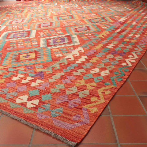 Handmade oversize Afghan Kilim - 309281