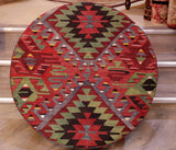 Turkish Kilim Large circular stool - 309315