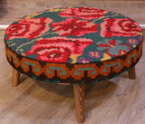Moldovan Kilim Large circular stool - 309317