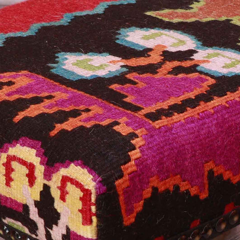 Small handmade Karabakh kilim stool - 309330