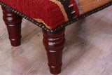 Small handmade Turkish kilim stool - 309401