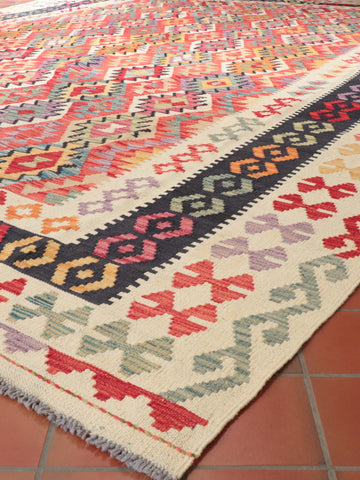 Handmade oversize Afghan Kilim - 309410