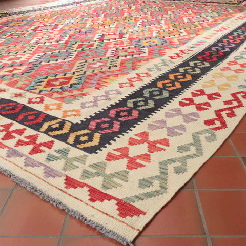 Handmade oversize Afghan Kilim - 309410