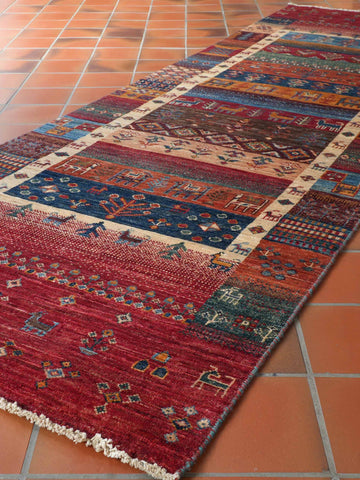 Handmade Afghan Loribaft runner - 309448