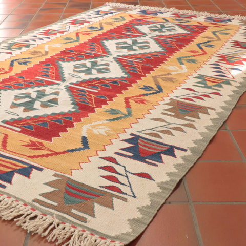 Handmade Fine Turkish Seccade Kilim rug - 309473