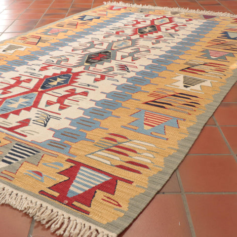 Handmade Fine Turkish Seccade Kilim rug - 309474