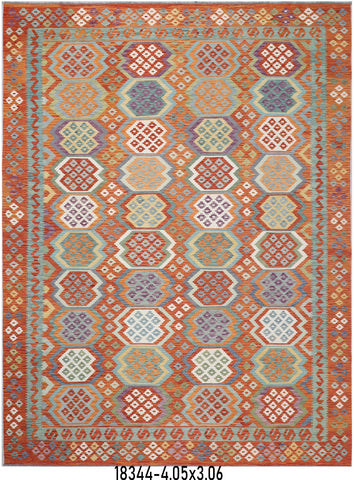 Handmade oversize Afghan Kilim - ENR309629