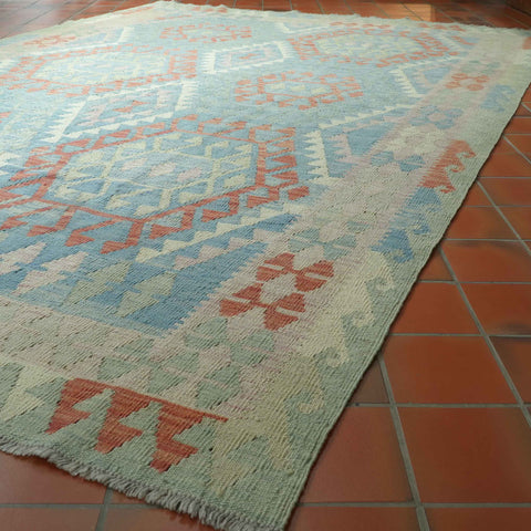 Handmade washed Afghan Kilim - 309633