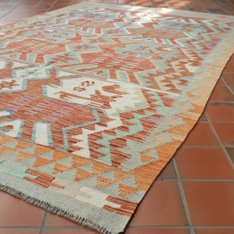 Handmade washed Afghan Kilim - 309634