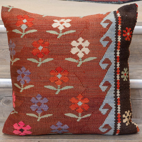 Large Handmade Turkish kilim cushion - 309673-AC