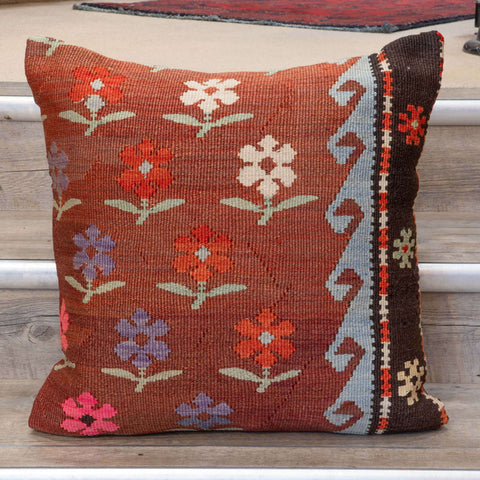 Large Handmade Turkish kilim cushion - 309673-AC