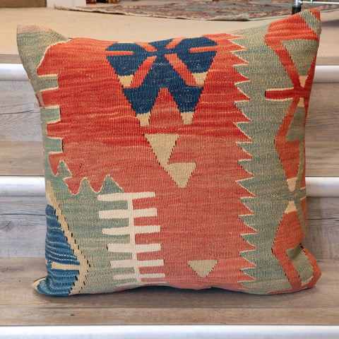 Large Handmade Turkish kilim cushion - 309673-AL