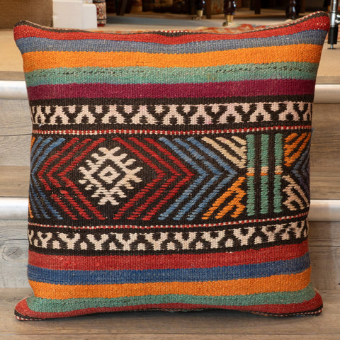 Large Handmade Turkish kilim cushion - 309673-F