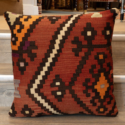 Large Handmade Turkish kilim cushion - 309673-H