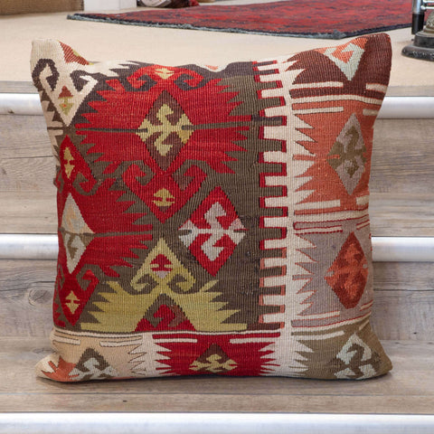 Large Handmade Turkish kilim cushion - 309673-Q