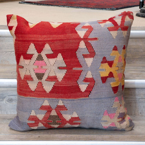 Large Handmade Turkish kilim cushion - 309673-V