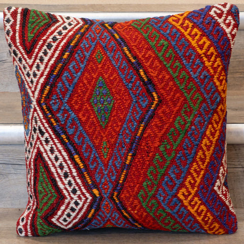 Small Handmade Turkish kilim cushion -309674-AR