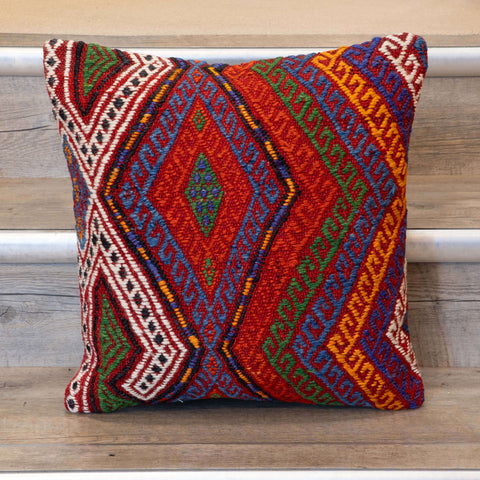 Small Handmade Turkish kilim cushion -309674-AR