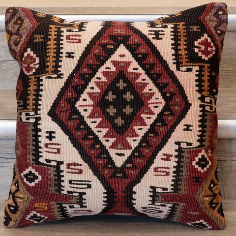 Small Handmade Turkish kilim cushion -309674-AV