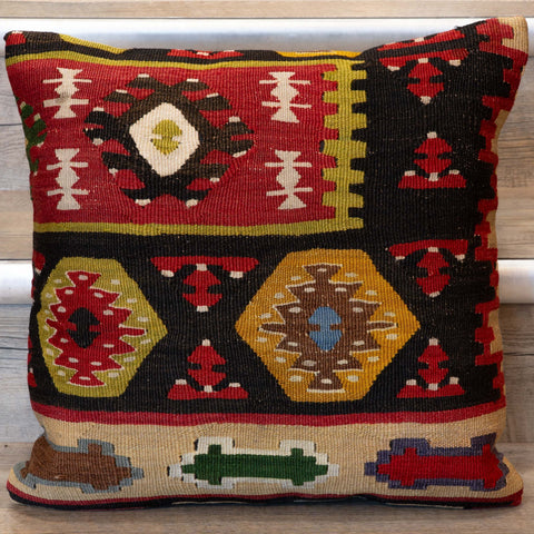 Small Handmade Turkish kilim cushion -309674-AY