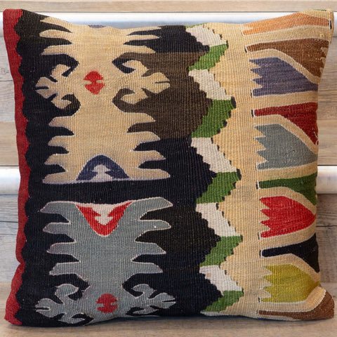 Small Handmade Turkish kilim cushion -309674-AZ