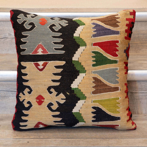 Small Handmade Turkish kilim cushion -309674-BA
