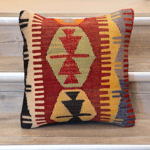 Small Handmade Turkish kilim cushion -309674-BD