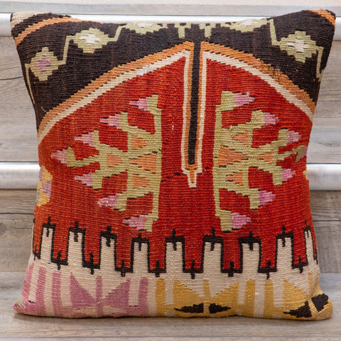 Small Handmade Turkish kilim cushion -309674-V