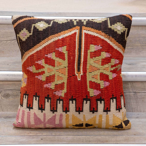 Small Handmade Turkish kilim cushion -309674-V