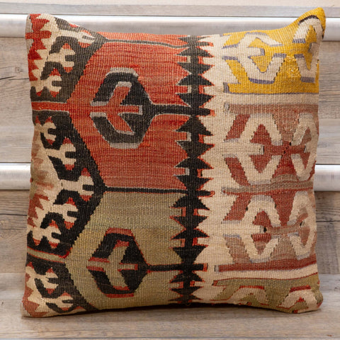 Small Handmade Turkish kilim cushion - 309674-X