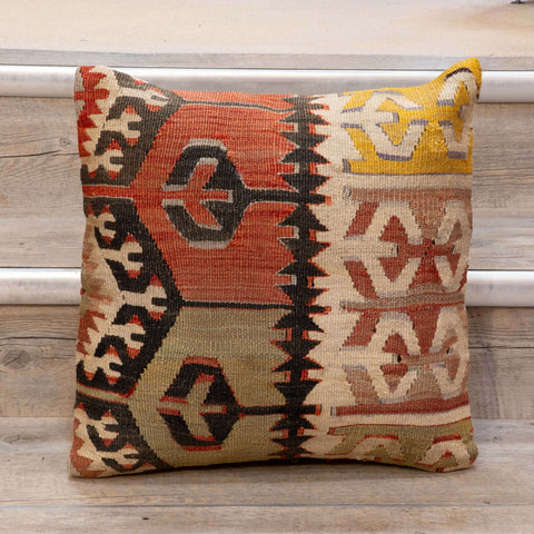 Small Handmade Turkish kilim cushion - 309674-X