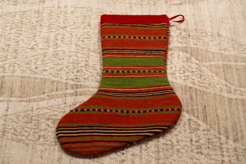 Turkish Kilim Christmas Stocking - 309689a