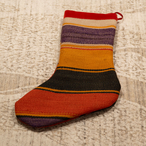 Turkish Kilim Christmas Stocking - 309689b