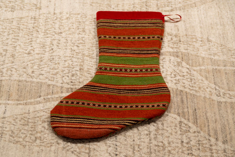 Turkish Kilim Christmas Stocking - 309689i