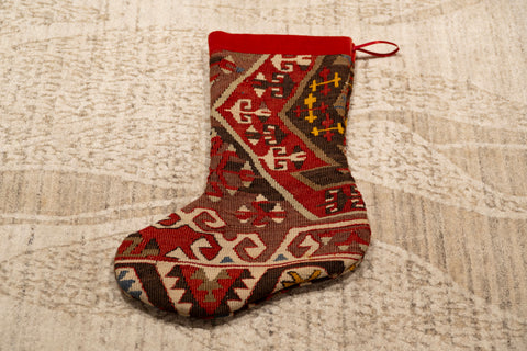 Turkish Kilim Christmas Stocking - 309689j