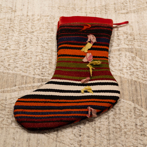 Turkish Kilim Christmas Stocking - 309689m