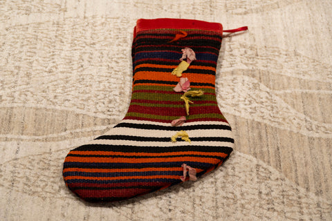 Turkish Kilim Christmas Stocking - 309689m