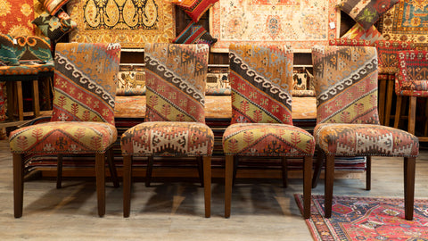 Handmade Turkish kilim Dining Chair - 309764a