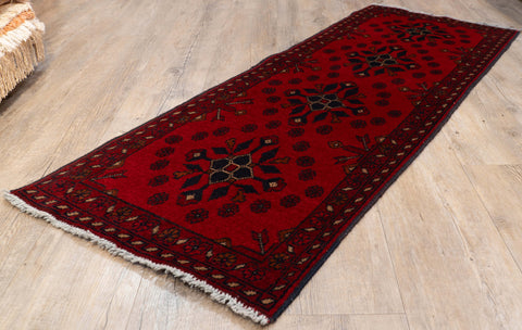 Handmade Afghan Khal Mohammadi short runner - 309785