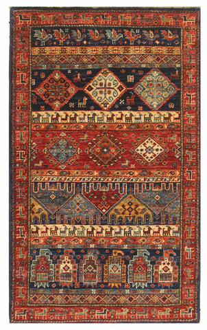 Handmade fine Afghan Aryana rug - ENR310050