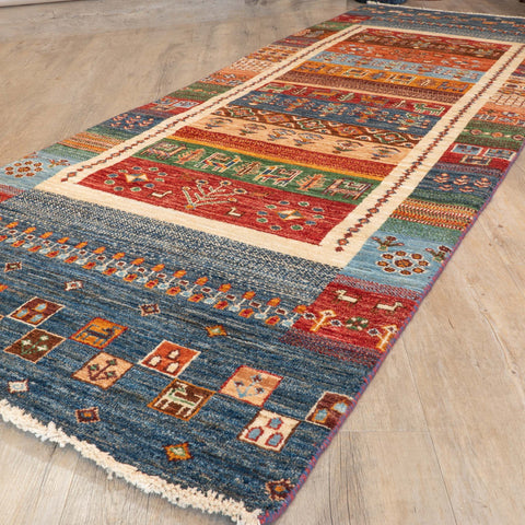 Handmade Afghan Loribaft short runner - 310059