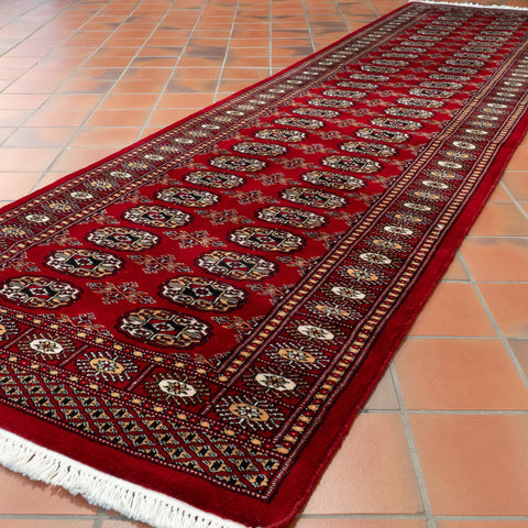 Handmade fine Pakistan Bokhara runner - 310336